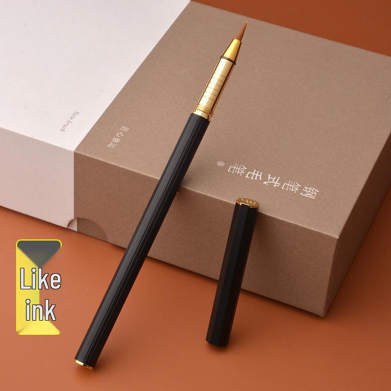 

Компактная кисть-ручка для каллиграфии из волчьего волоса для начинающих и для китайской живописи с мягким кончиком