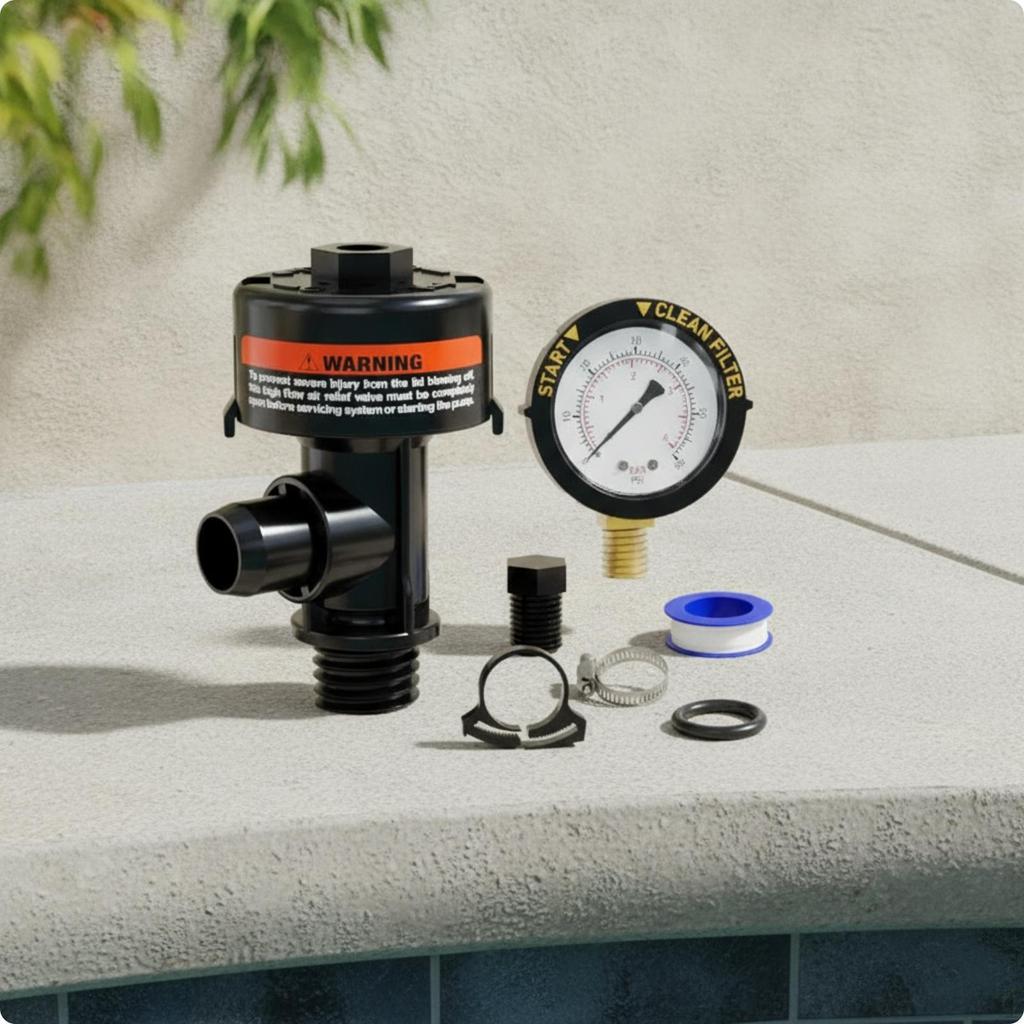 Air Relief Control with Pressure Gauge Replacement Pool High