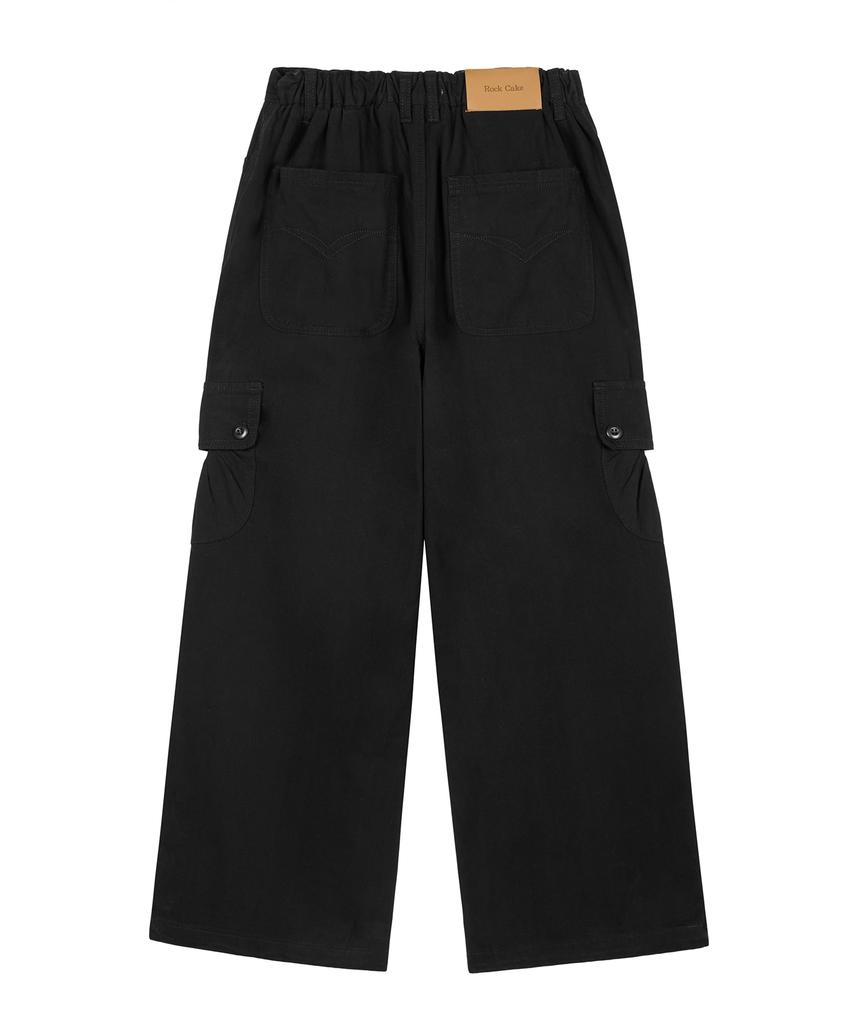 ROCKCAKE Draw Pocket Work Pants - Black