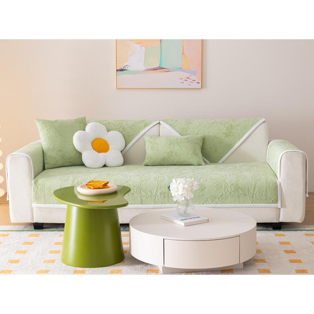 Non-Slip Sofa Cushion Four Seasons Universal Cushion Light Luxury and Simplicity Non-Slip Milk Fiber Cover Towel Plush