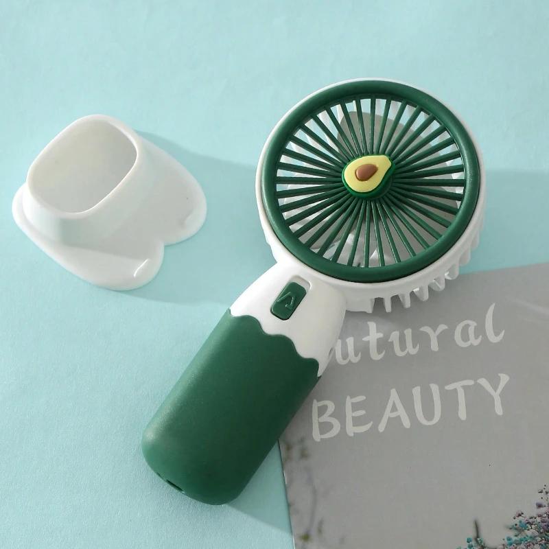 

2025 New Portable Cartoon Fruit Mini Handheld Fan with USB Charging Cable Battery Powered Suitable for Family Outdoor Travel