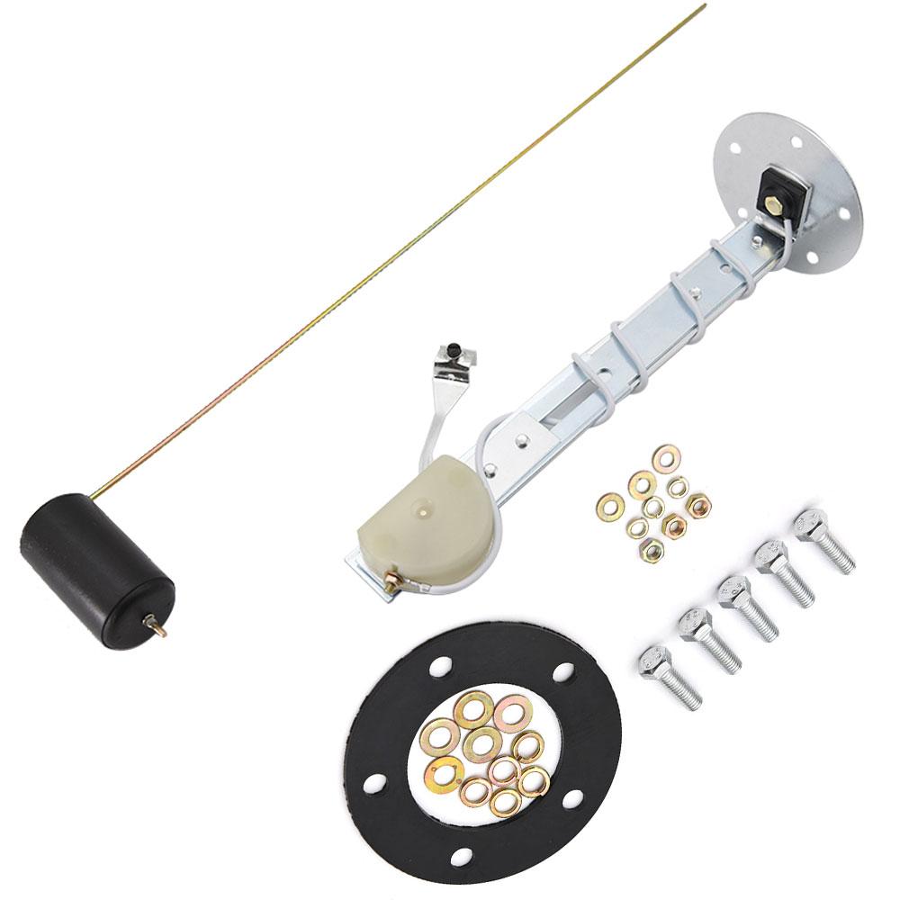 Fuel Gauge 2" 52mm Fuel Level Gauge Car Meter with Fuel Float Sensor White LED Light Black Rim Automotive Gauges 12V Car Gauge