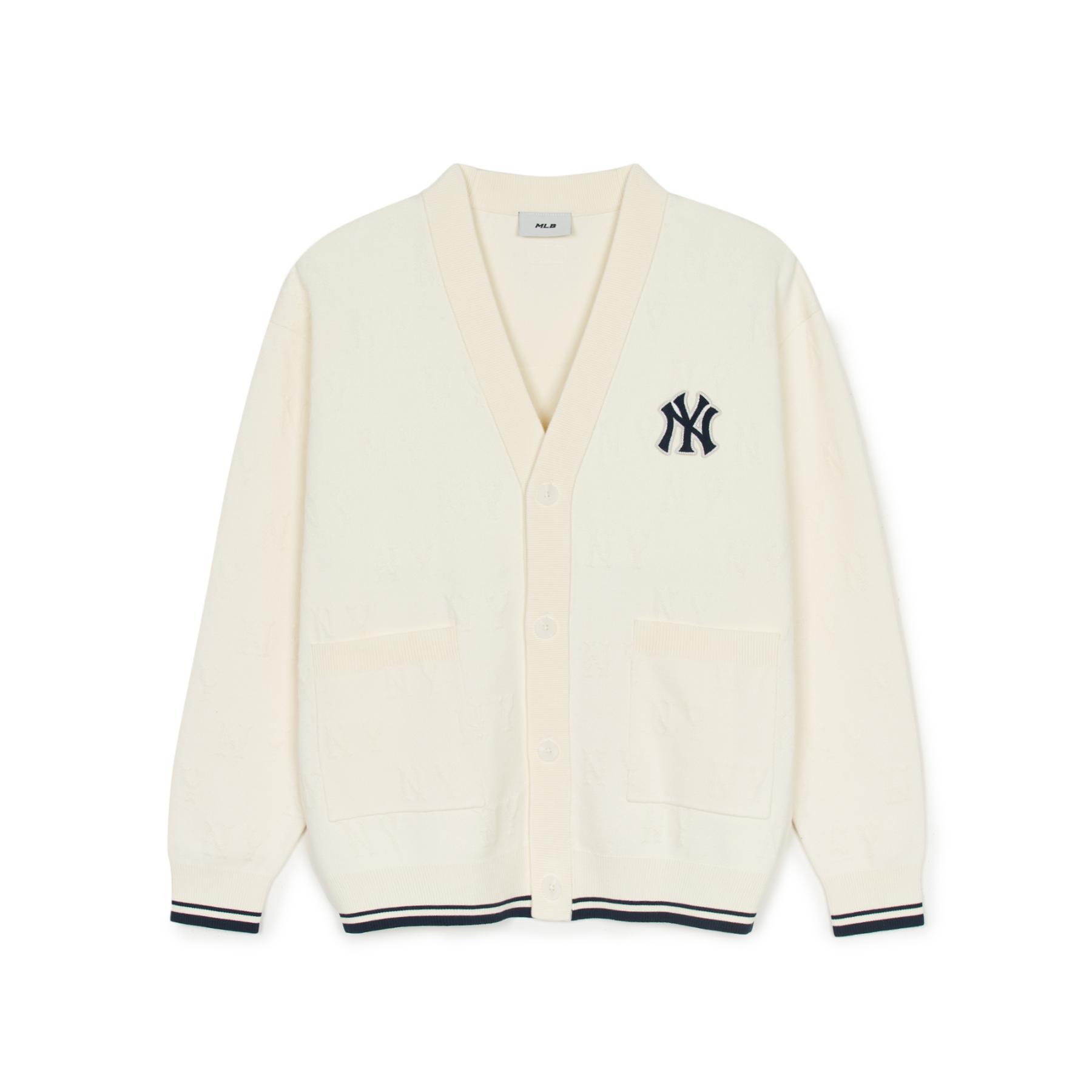 MLB New York Yankees Knitwear Unisex Cream 3AKCM0251-50CRS XL
