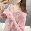 Summer Knit Top Long Sleeve Cropped Plain Pullover Women Jumper Knitwear Spring Summer Basic Outfit