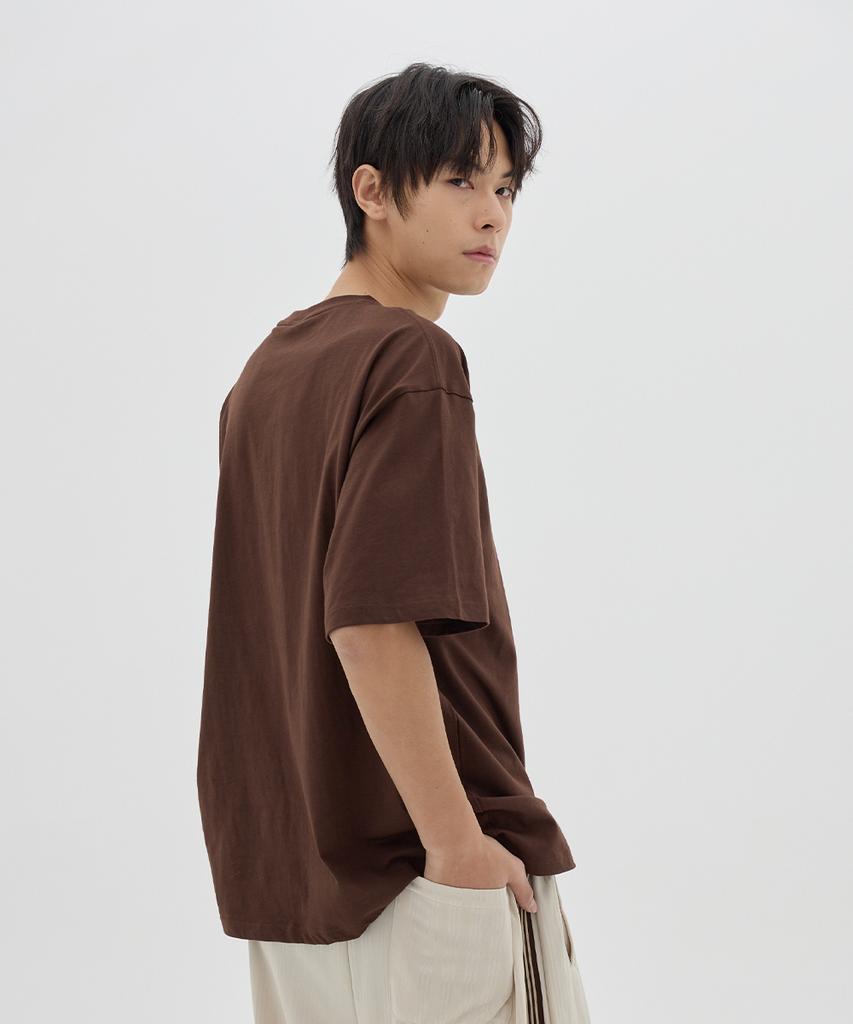 URBANAGE Specific Oversized Short Sleeve_Brown