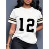 Comfortable Loose Fit Cotton Blend Crew Neck Short Sleeve Tee With 3D Print Design Women 2025