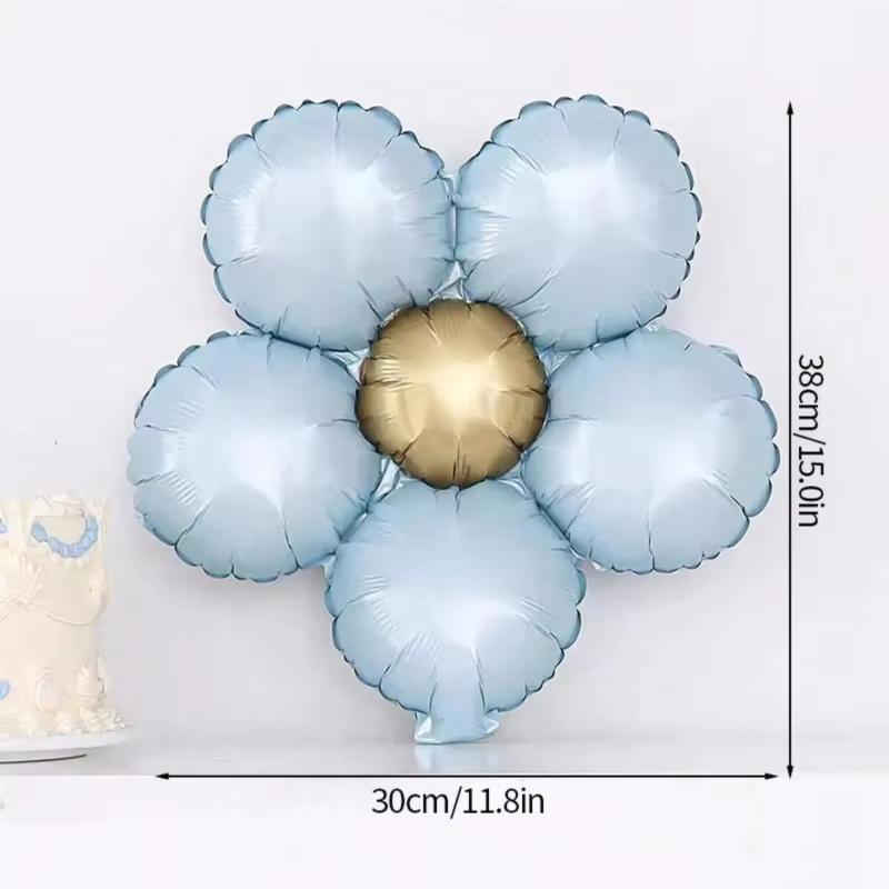 5pcs Matte Flower Aluminum Film Balloons Christmas Decorations Birthday Wedding Party Balloon Shower Event Supplies Toy Globos