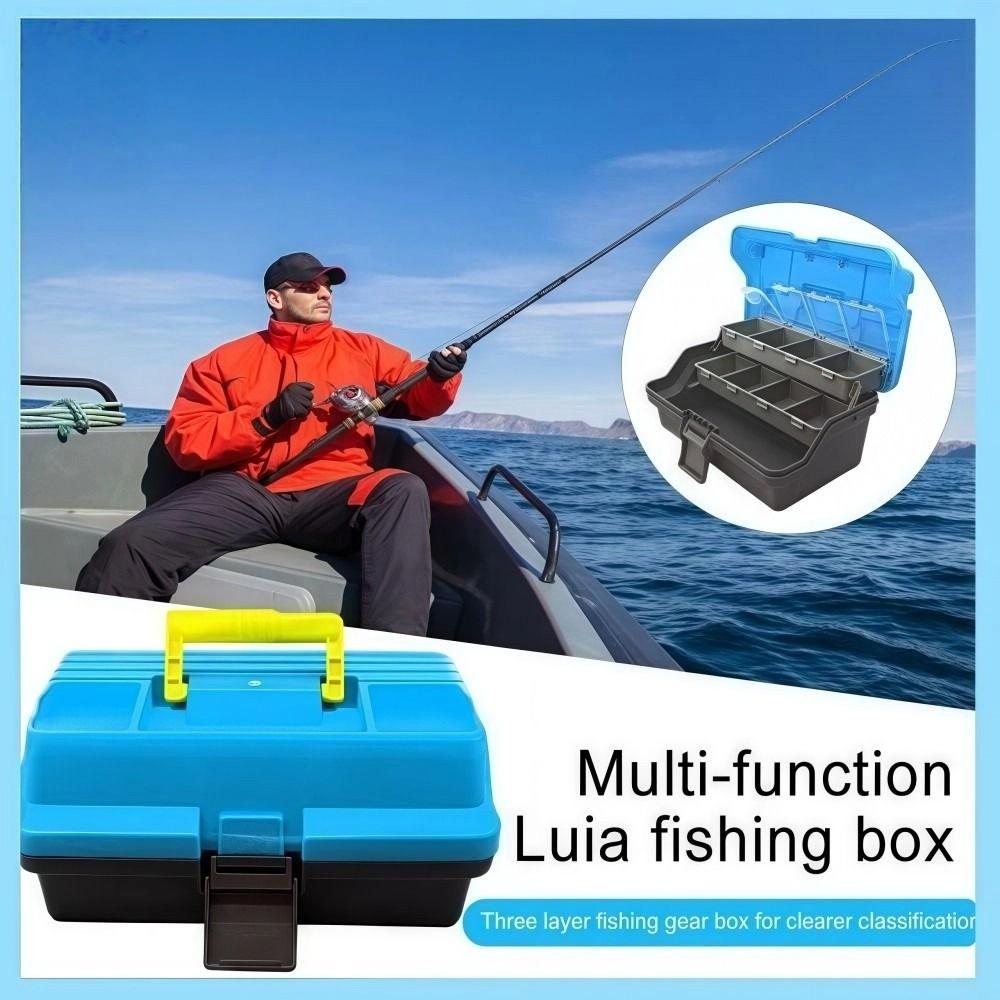 3 Layers Fishing Accessories Box Portable Hardware Storage Box  For Fishing Gear Storage