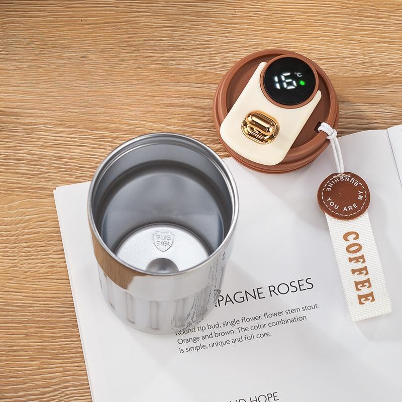 450ml Thermosflasche Smart Display Temperatur 316 Edelstahl Vakuumbecher Büro Kaffeetasse Business Tragbarer Thermobecher