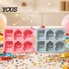 Nonstick Silicone Bakeware Backpack Mold, 6 Cavity School Bag Shape Baking Tool, Chocolate Jelly Candy Maker Durable Flexible Tray for And