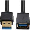 DTECH 6ft USB 3.0 Extension Cable Type A Male to Female Port Cord with Gold Plated Connector (Black, 6 Feet)