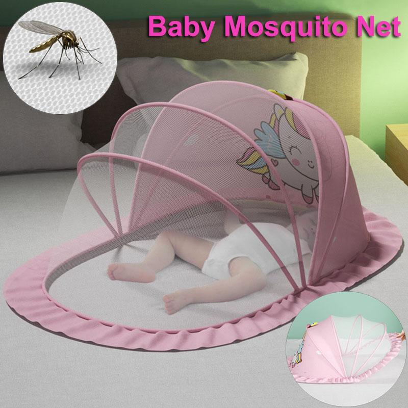 Baby Bed Mosquito Net Foldable Full Coverage Bed Mosquito Netting For Baby Portable Breathable Infant Newborn Crib Mosquito Nets