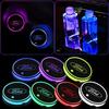 New 2026 Car Sticker For Ford 2PCS Glowing Car Coaster Luminous Car Water Cup Holder Anti Slip Mat Non-Slip Pad For Ford Ghia Fo