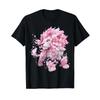 Amoureux De Lion Motif Floral T Shirt Vintage Washed Homme Unisex Fashion Casual Graphic Top For Everyday Wear Breathable