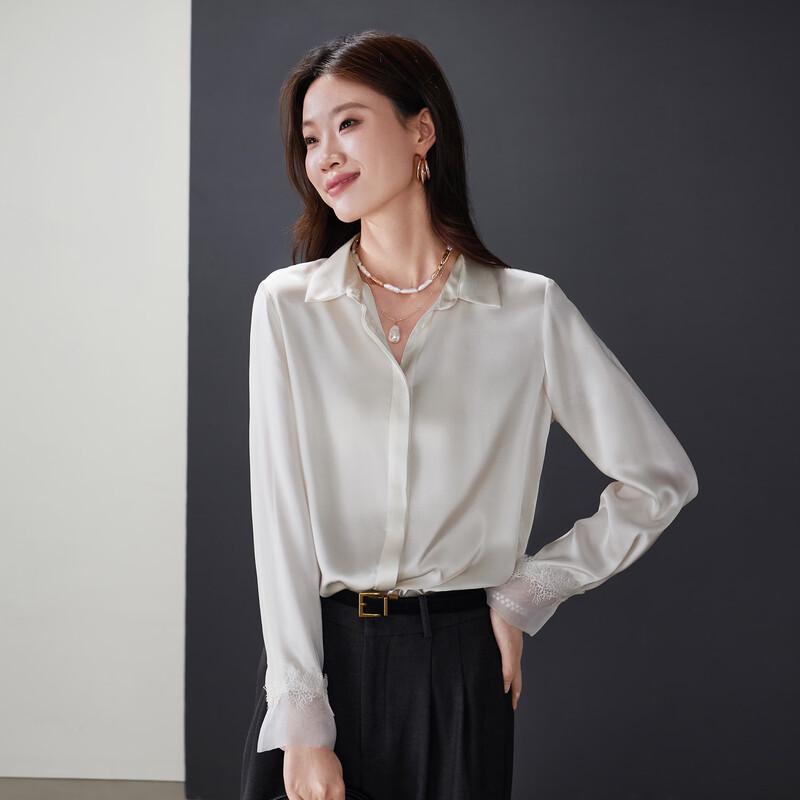 SOFSIL Women's French Style Silk Long Sleeve Shirt