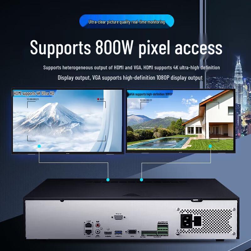 Hikvision 16-Channel 8-Bay 4K Network Video Recorder CN plug (adapter included)