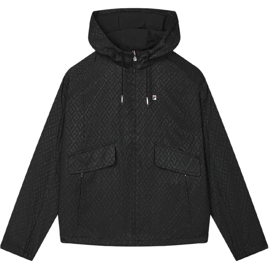 

Fila Современное наследие Мода Простая универсальная уличная рабочая куртка с капюшоном Женские куртки Черный F11W431708F-BK M