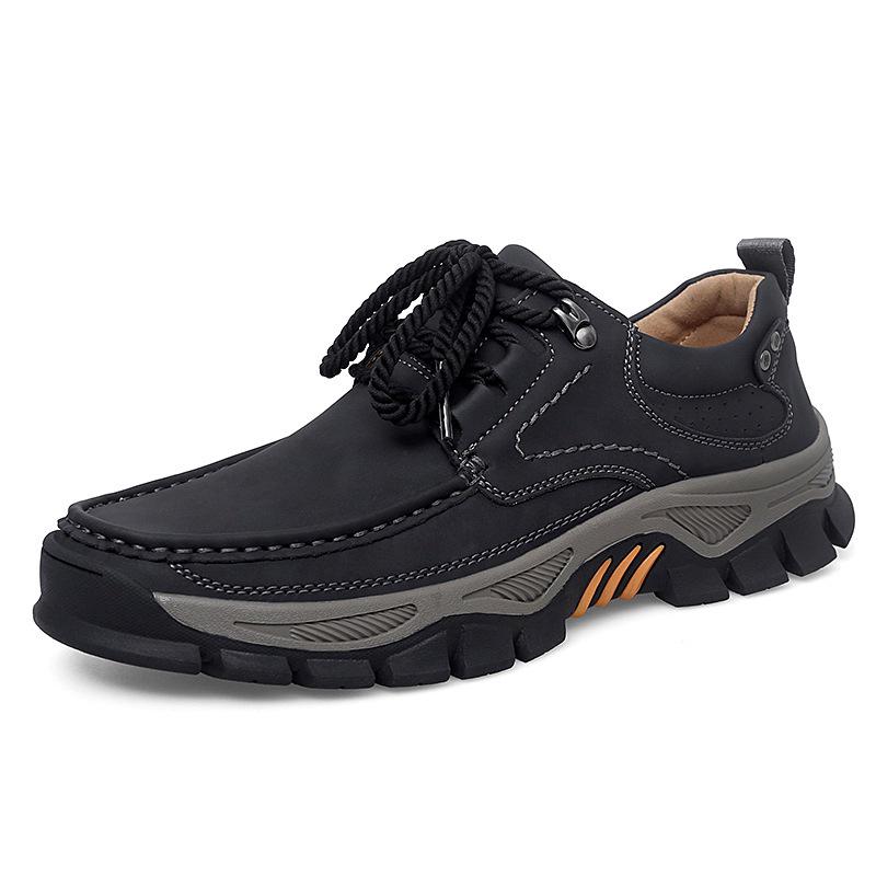 Men's Large Size Casual Leather Driving Shoes for Outdoor and Everyday Wear