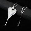 European and American new women's heart-shaped long sweater chain necklace fashion trend versatile metal accessories