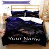 3pcs Custom Name Valorant Bedding Set Duvet Cover Closure Includes 1 Duvet Cover & 2 Pillowcases, Soft and Comfortable for All Seasons.