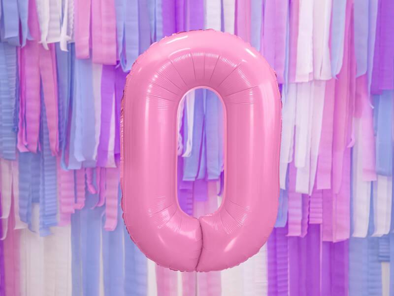 Balon Foliowy Cyfra 0, 86Cm, Różowy