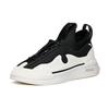 ANTA Men's AT91 Low Top Bungee Lace Platform Casual Sneakers Off White Black 112138019A-2