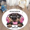 Music Animal Themed Printed Circular Floor Mat with Minimalist Pattern Decorative Carpet Home Decoration Floor Mat Door Mat