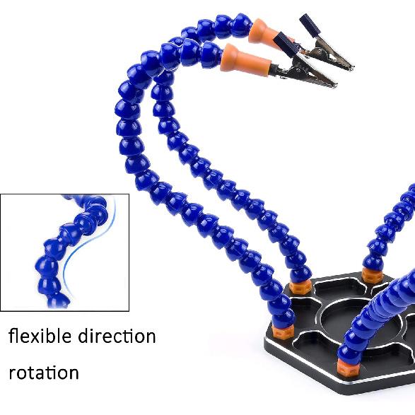 YoungRC Soldering Station with 6 Flexible Soldering Helping Hand Arms Soldering Tool for DIY Soldering,Assembly, Repair, Modeling, Hobby