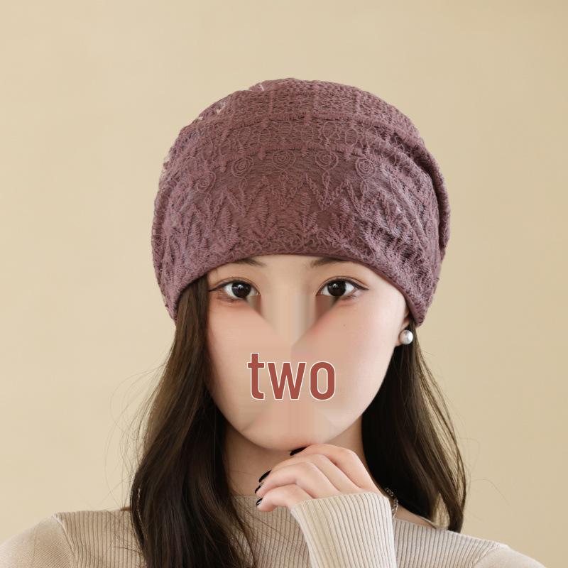Korean Style Women's Beanie: Fashionable Spring/Autumn Pullover, Casual Versatile Sleep Cap for a Slim Look