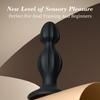 DRYWELL Premium Silicone Anal Butt Plug Sex Toys Anal Sex Trainer for Starter Beginner Men Women Couples Black Dildo Plugs
