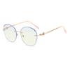 New anti-blue light, girls' trend fashion flat glasses, oval face frame fashion sunglasses sunglasses