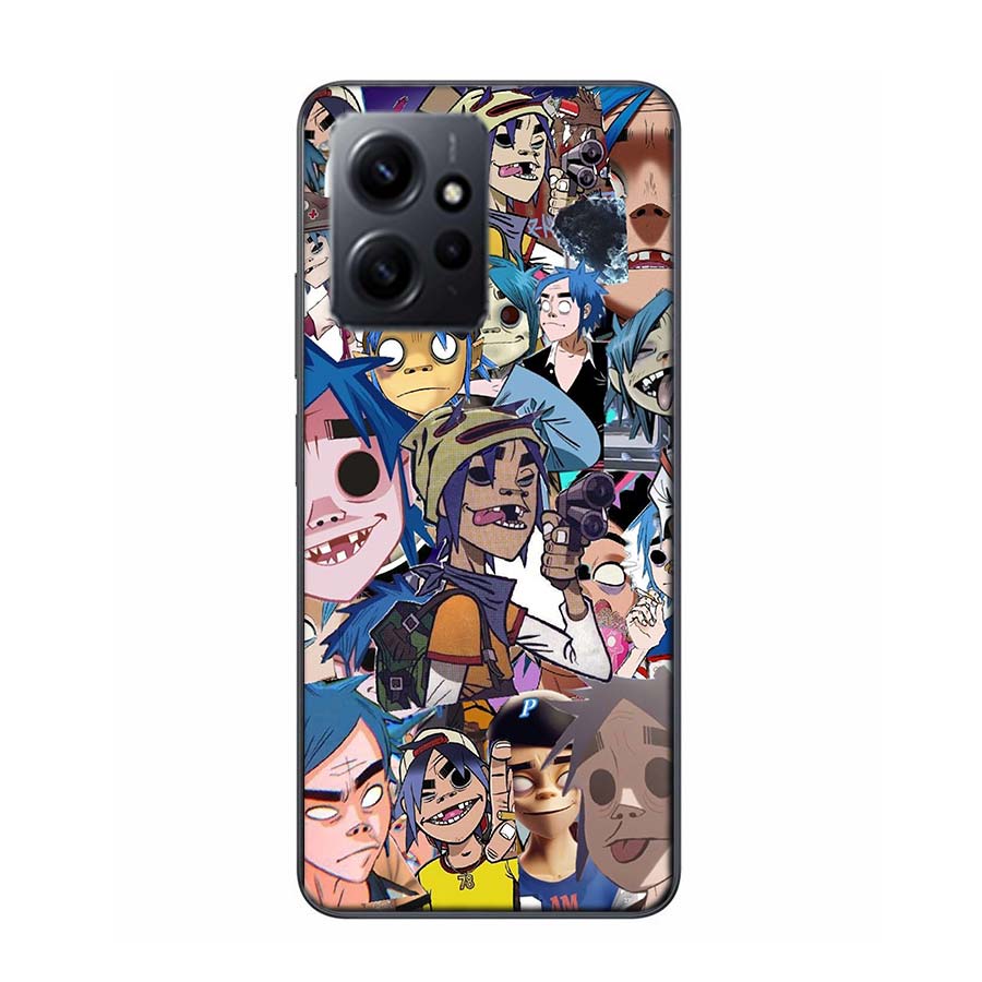 Gorillaz Anime Phone Case For Redmi 12 13C 12C 15C 9 10 10C Note 13 Pro Plus 14 15 Pro 9T 9C 9A TPU Soft Cover Clear Cell Cases