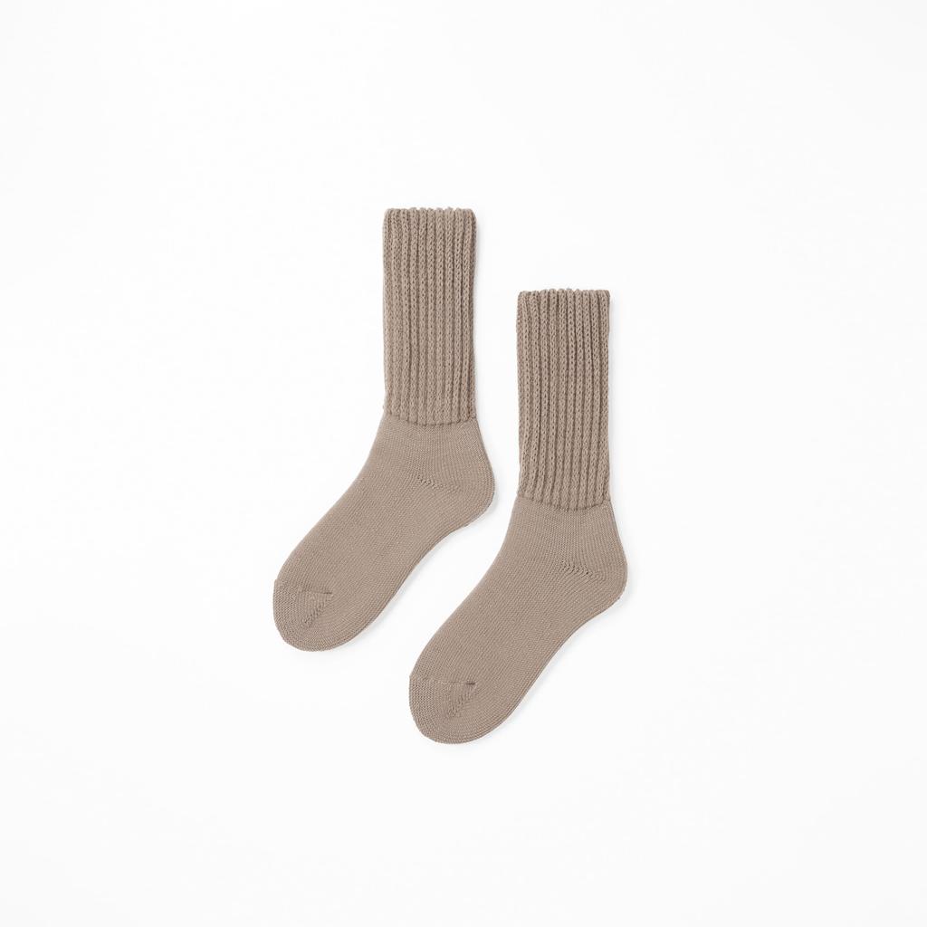 Thermos Warm Fleece Room Sizes Cold Winter Warm Socks &ONDO Socks, Mid-Length, 22-25cm, Beige, Thermos-Like Warmth, Protection, Warmth,