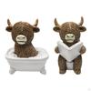 Bathroom Figurine Decorative Statue Animal Sculpture Desktop Ornament for Fireplace