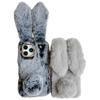 For iPhone 17 Pro Case Plush Cute Bunny Winter Fluffy TPU Phone Cover