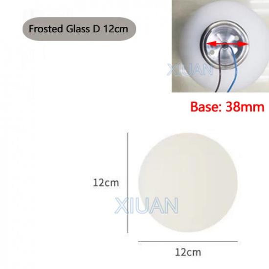 

New Concealed Base Glass Wall Lamps French Bauhaus Milky White Round Ball Wall Light for Bedside Living Room Bathroom Mirror Dec AC 110V-130V