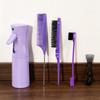 5Pcs Hair Styling Set Continuous Spray Bottle Rat Tail Comb Edge Control Brush with Comb Cleaning Hook for All Hair Types