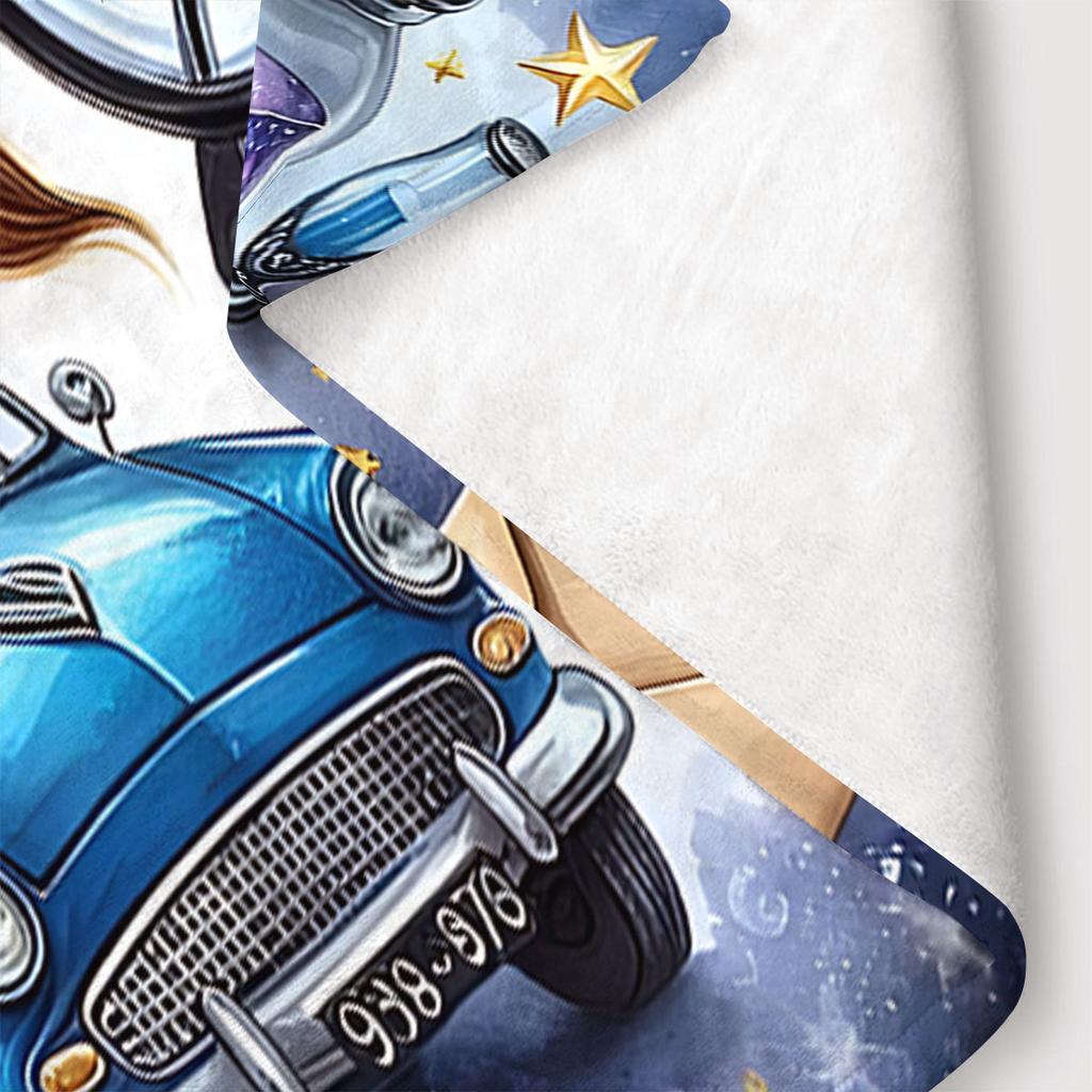 Magic Hat Printed Blanket for Sofa Bed Travel Camping Living Room Office Conditioning Blanket for All Seasons Gifts