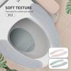 3 Pairs Soft Plush Toilet Seat Cover Self Adhesive Winter Warm Reusable Universal Toilet Cushion Thickened Washable
