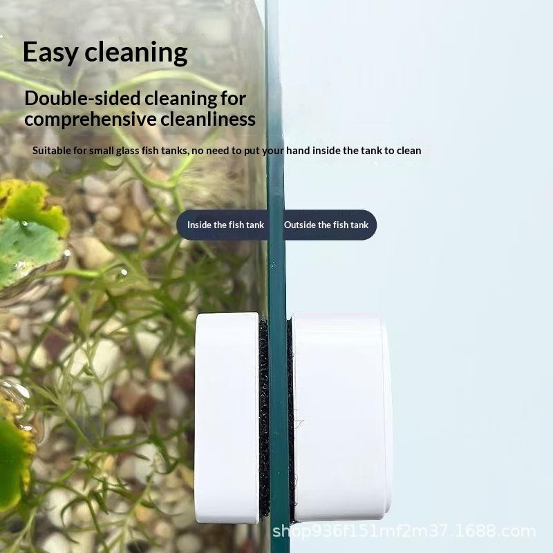Mini Square Magnetic Brush Aquarium Glass Cleaner Scratch-Resistant Glass Cleaner Magnetic Brush For Small Aquarium Fish Tank