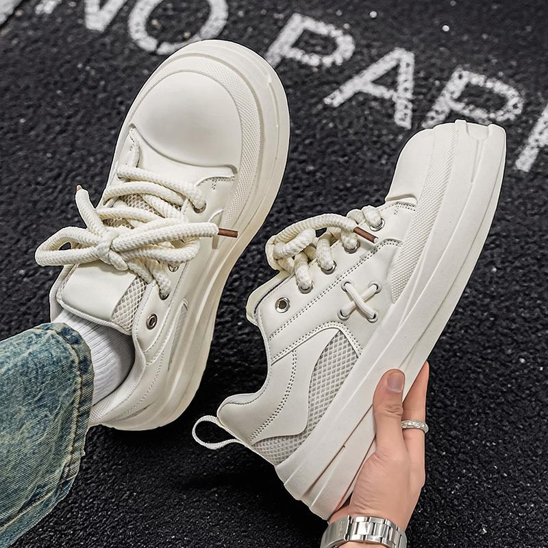 

Men s shoes platform casual big head shoes, white, black 44 чорний
