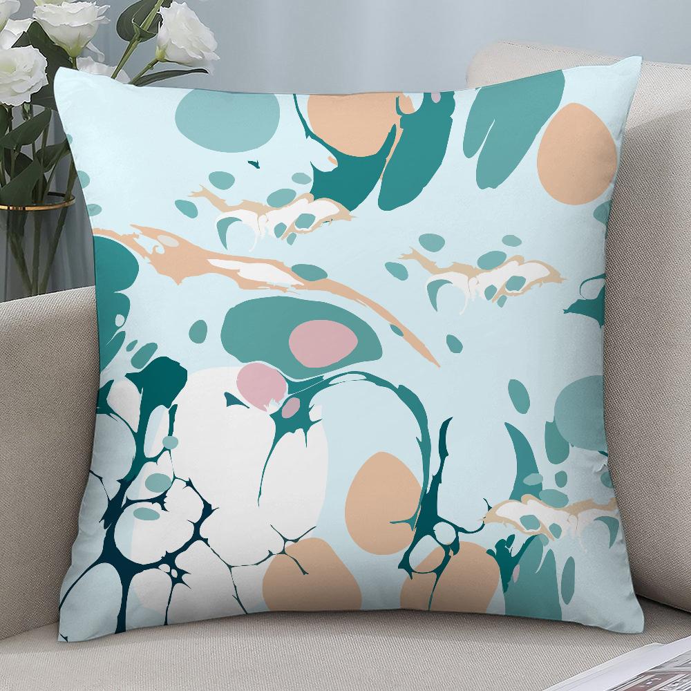 Marbling Texture Pillow Case Short Plush Pillow Covers Sofa Decorative Gift Home Double-sided Printing Cushion Cover