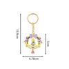 Rotating Enamel Keychain: Virtual Idol & Yellow Fish Robot Singer Pendant