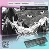 HYBXAXC AllSeeing Mountain Eyes Anime Desk Mat (BW) Horror Manga Surreal Mousepad
