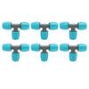 20PCS 16mm Tee Pipe Connector PE Irrigation Tubing Tee for Greenhouses Gardens Agriculture 9.3x6CM