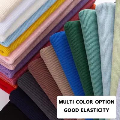 20x120cm High Stretch Baseball Clothes Knitted Rib Cuff Stretchy Fabric DIY Cuff Solid Uniforms 1PC