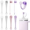 4Pcs Silicone Straw Cover Set for 20oz 30oz 40oz Tumblers Easy To Clean Cute Durable Straw Topper Hats