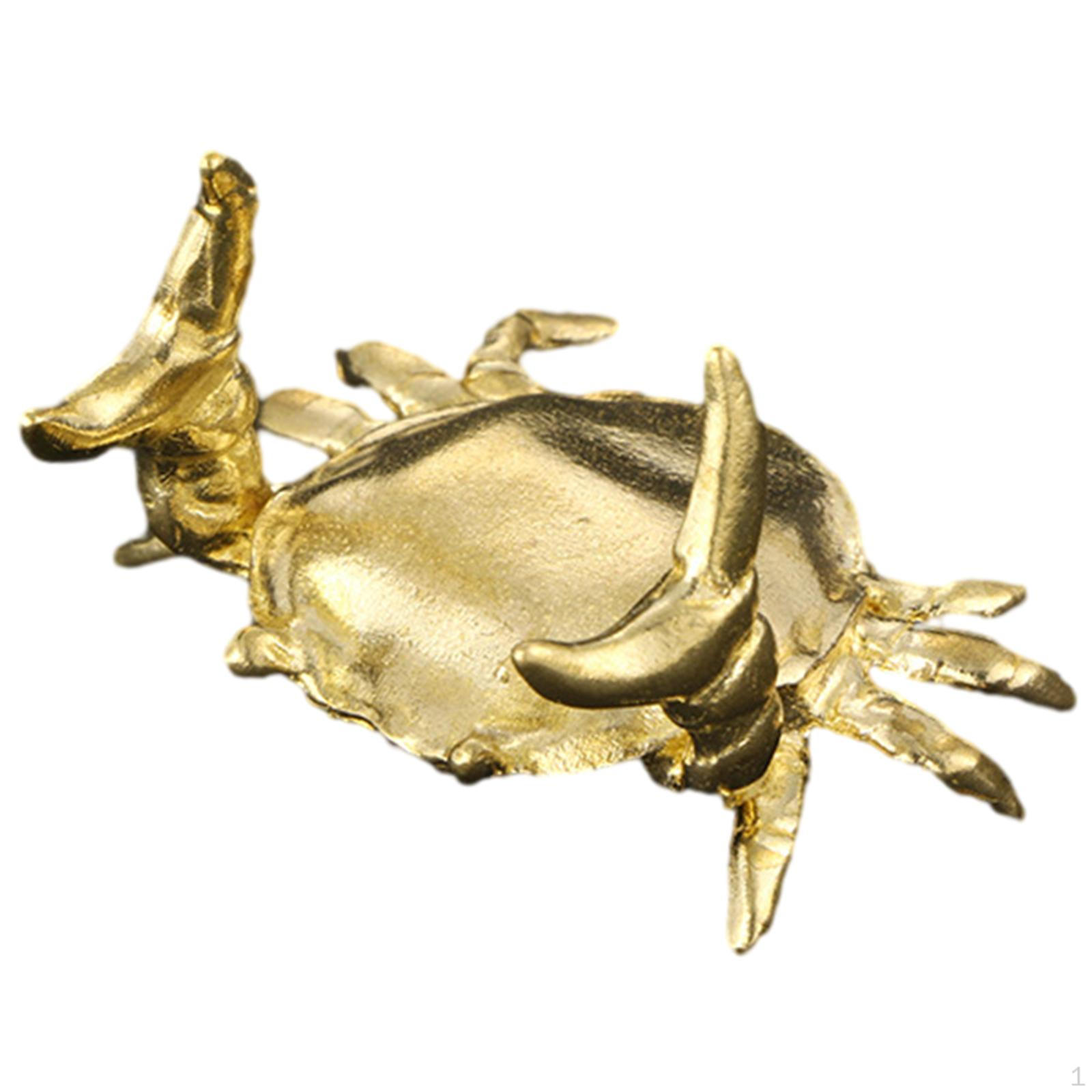 

Миниатюрная скульптура краба из латуни – изысканное украшение стола для дома или офиса bright color