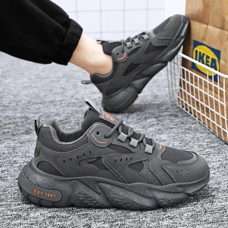 Autumn men's shoes new breathable mesh shoes men's sports shoes trendy versatile platform casual running dad shoes