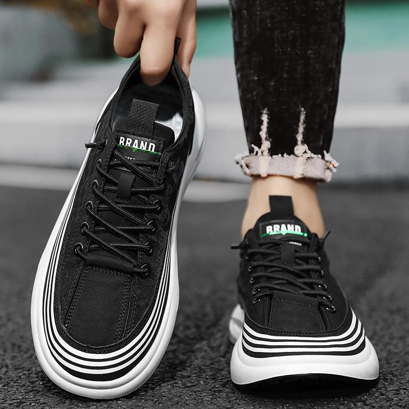 Men's Casual Shoes Luxury Platform Sneakers Tennis Loafers For Men 2024 Comfortable Canvas Sports Outdoor Fashion Trekking Shoes
